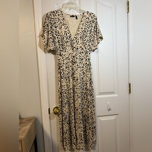 ASOS Cream and Black Maxi Dress Size 2